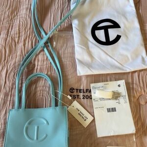 Telfar Mini Tote in Light Blue
